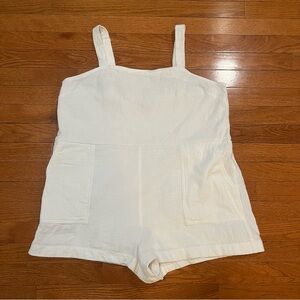 Show Me Your Mumu Catch Me Romper Women’s Large White Beachcomb Shortalls USA